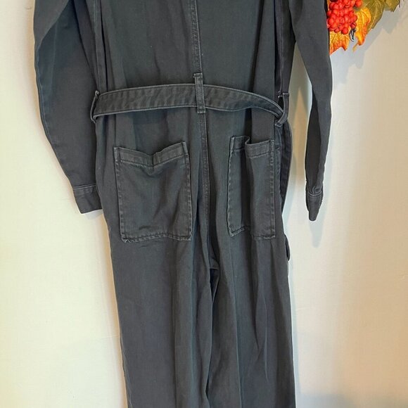 Boyish The Guy Slim Denim Jumpsuit Small in Denim Charcoal - Picture 7 of 12
